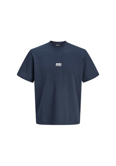 Jack & Jones Breeze Front Print Erkek Lacivert Tişört 12298989-osc