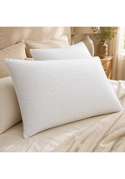 Nonwoven 2 Adet Kapitone Yastık Alezi 50x70 Cm Kapitoneli Fermuarlı Yastık Alezi Yastık Koruyucu Kılıf Beyaz