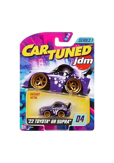 Cartuned Jdm Seri 1 2022 Gr Supra, Mor, Diecast Metal Oyuncak Araba, Figürü