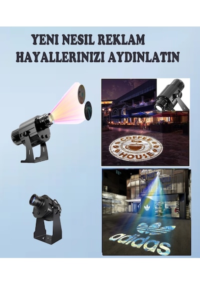 Mate Logo Projektör Yeni Nesil Işıklı Reklam Projektörü