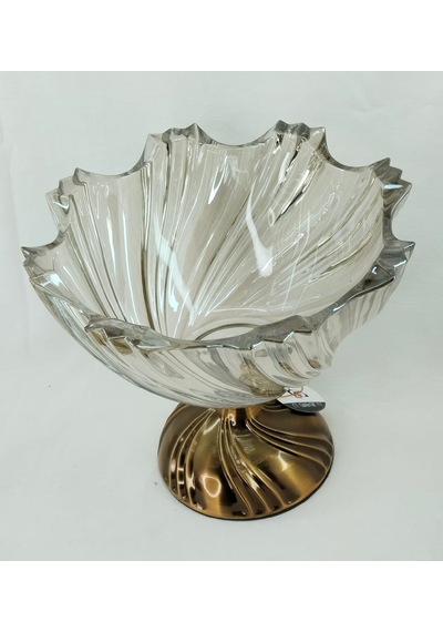 Güven Home Store Açık Bal Rengi Kristal Diagonal Oyma Desenli Büyük Boy Gondol