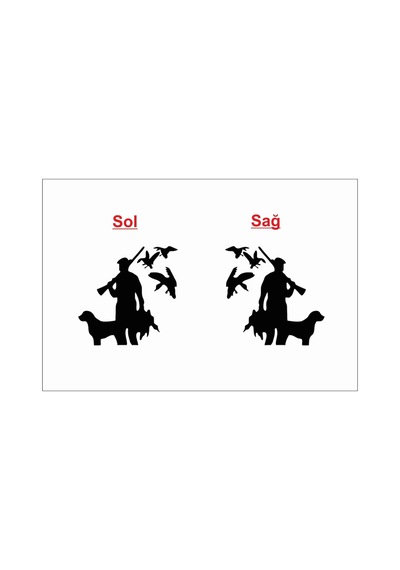 Avcı Ve Köpeği, Avcılık Oto Sticker