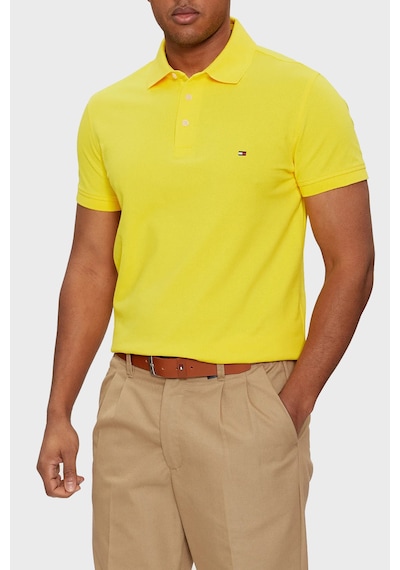 Tommy Hilfiger Polo Yaka Pike Erkek T-shirt Sarı