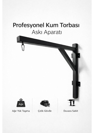 Kum Torbası Askısı Boks Torbası Askı Aparatı Duvar Askısı Boks Standı Siyah, Bksasma Çok Renkli