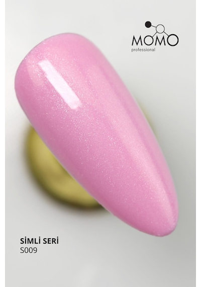 Momo Professional Kalıcı Oje S009 Simli Soğuk Pembe 14 Ml