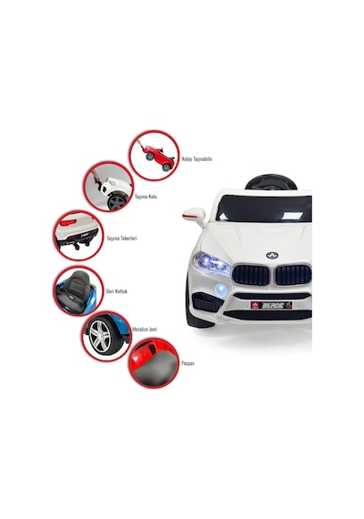 Blade Gt Beyaz Uzaktan Kumandalı 4x2 12 Volt Akülü Araba - Rc Bmw Akülü Araba Çok Renkli