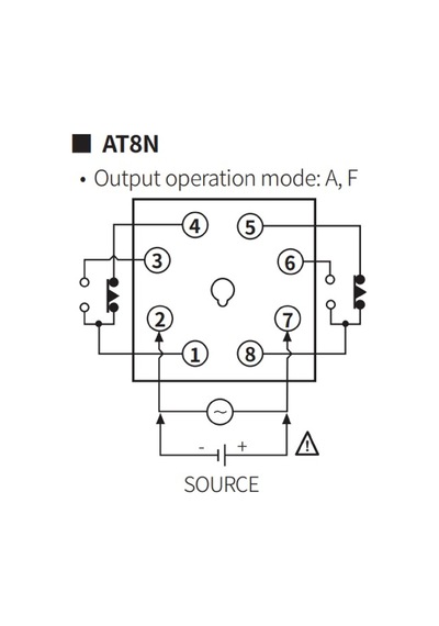 Autonics At8n ,48x48mm 24v..220vac/dc Kontak-2a2k Yuvarlak-8-pin Zaman Röle