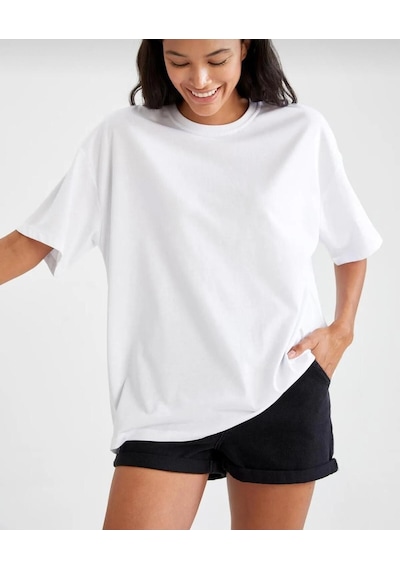 Kozia Outdoors Malkocbey Beyaz Oversize Unisex T-şhirt Beyaz Beyaz