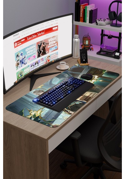 Alhaitham Genshin Impact Anime Gacha V2 - 90x40 Xxl Gaming Mouse Pad Fare Altlığı