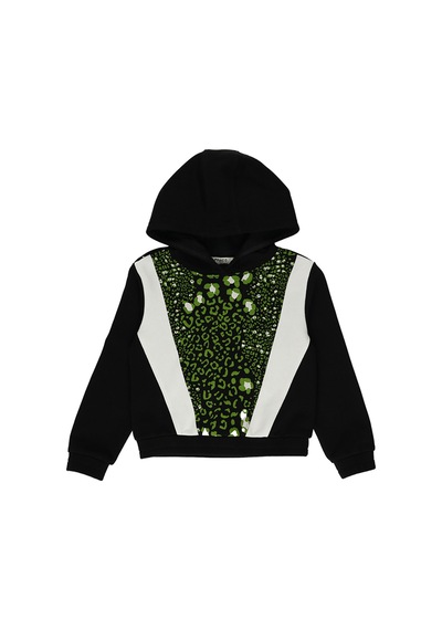 Kız Çocuk Kapüşonlu Siyah Sweatshirt 17013617 Kız Çocuk Kapüşonlu Siyah Sweatshirt 17013617