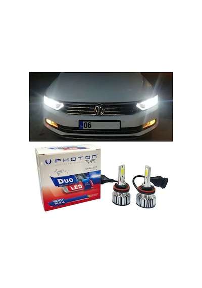 Vw Passat B8 Led Xenon Uzun Far Ampulü H9 Duo Yeni Seri Beyaz