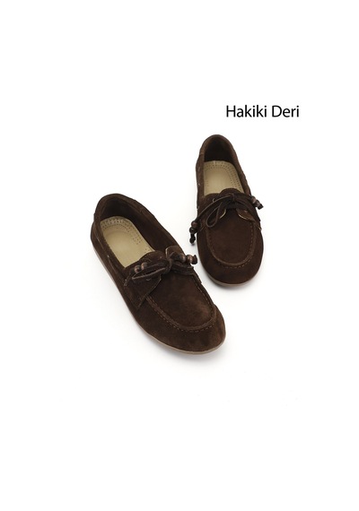 Gönderi(R) Gönderi R Kadın Kahve Süet Bağcıklı Hakiki Deri Comfort Ayakkabı Dyza86037181