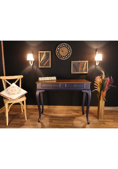 Wooding 100 Cm Çekmeceli Masif Lacivert Ceviz Dresuar (548588022) Ceviz