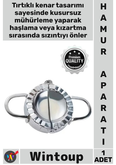 Hamuraparatı Çelik Dumpling Ravioli Pratik Çiğ Börek Mantı Poğaça Kalıbı Şık Hamur Kapatma Aparatı