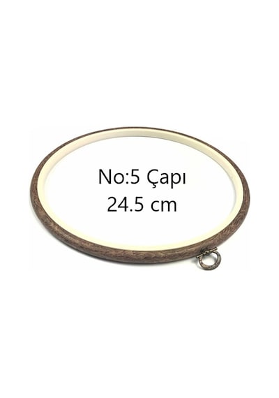 Nurge Ahşap Görünümlü Pano Kasnak Yuvarlak (Numara Seçenekli)