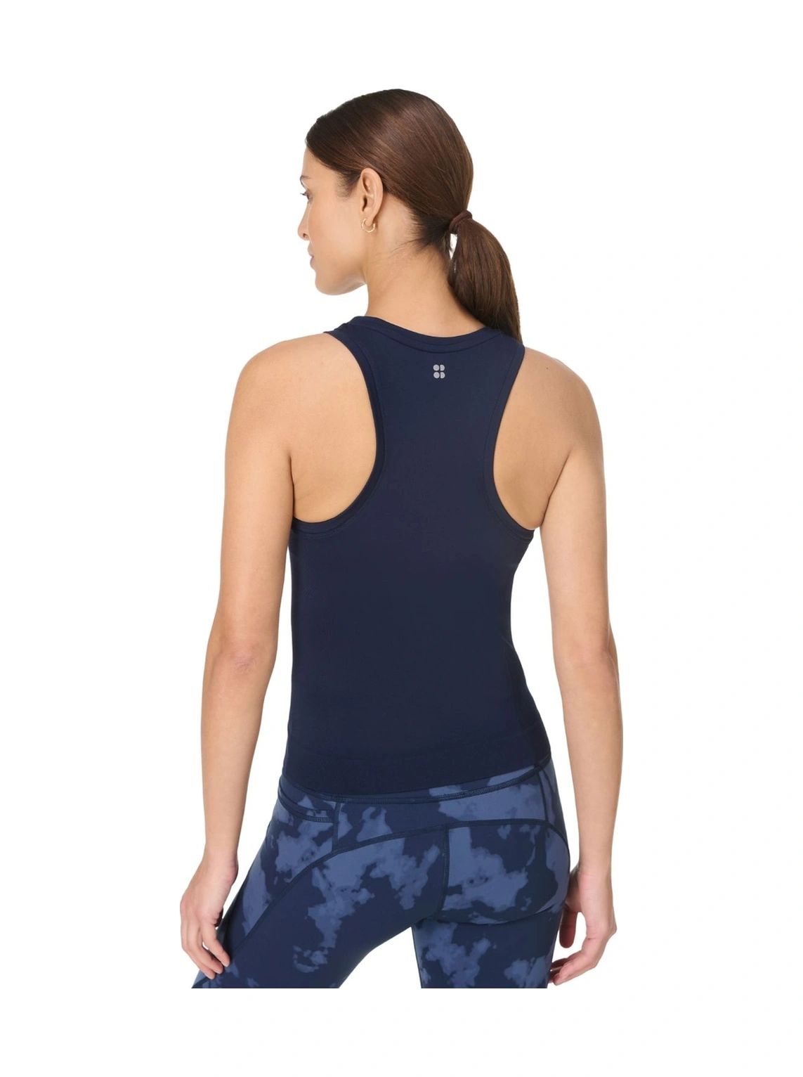 Sweaty Betty Sweaty Betty Athlete Crop Seamless Workout Kadın Mavi Tişört 1085 Lacivert