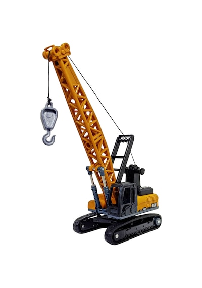 3'lü İş Makinesi Seti Kepçe, Vinç, Kazıcı-yükleyici - Metal Uçlu İş Makinaları Küçük Boy