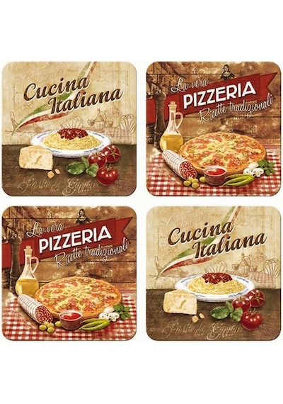 Nostalgic Art Italian Bardak Altlığı Set Çok Renkli