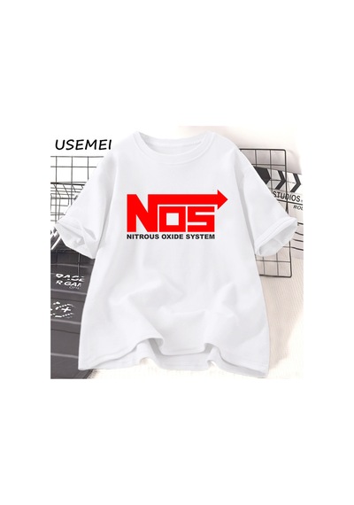 Flood Of Style Sistemler Baskı T-shirt Hızlı Öfkeli Araba Yarışı Spor T Shirt Erkekler Kadınlar İçin Serin R Beyaz