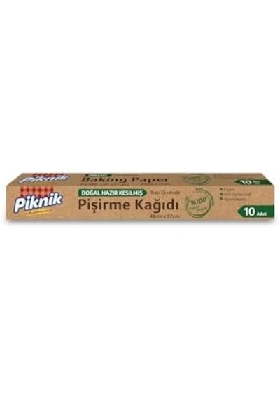 Piknik Doğal Hazir Kesim Piş. Kağ.10 Adet Açık Altın