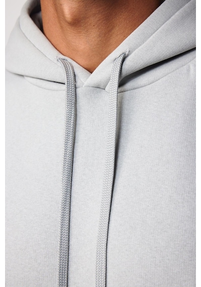 Tudors Oversize Pamuk Kapüşonlu Basıc Taş Rengi Unisex Sweatshirt-28984-taş Taş