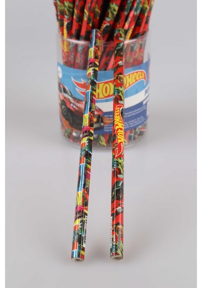 2024 Yeni Sezon Lisanslı Hot Wheels 2'li Kurşun Kalem Ahşap