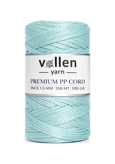 1.5mm-150mt Polyester Makrome Ipi, Supla Ipi, Çanta Ipi, Bileklik Ipi, Makrame ,su Yeşili