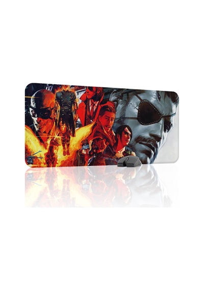 Metal Gear Solid Kaymaz Dikişli Kauçuk Oyuncu Mousepad V3 - 90x40 Xxl Gaming Mouse Pad Fare Altlığı