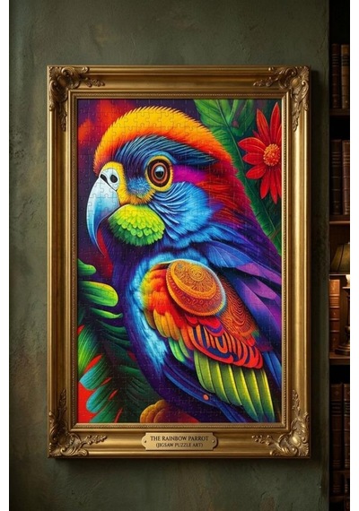 240 Parça Parrot Sanatsal Renkli Papağan Puzzle 33x48cm Eğitici Çocuk Yapboz 1