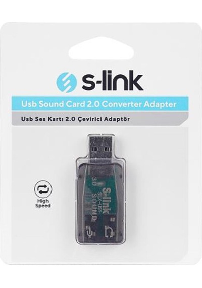 S-link Slx-u51 Usb Ses Kartı 2.0 Çevirici Adaptör