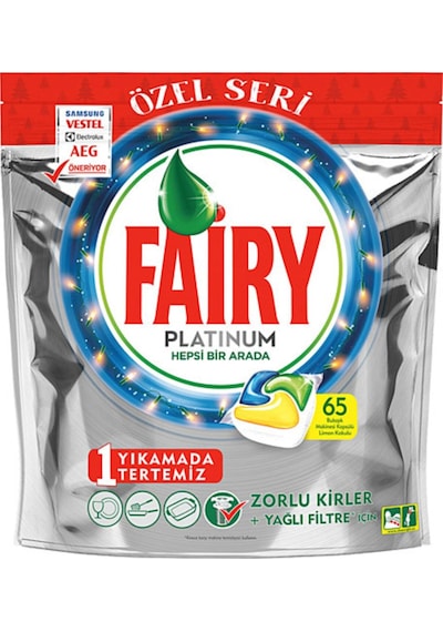 Fairy Platinum 65'li Bulaşık Tableti Fairy Platinum 65'li Bulaşık Tableti