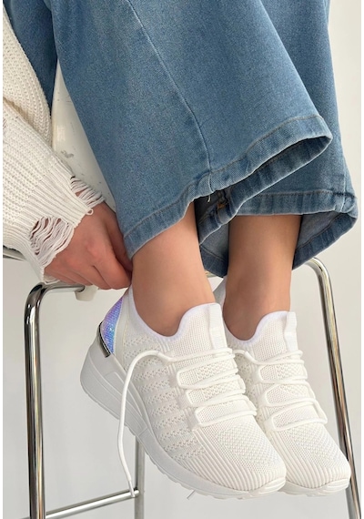 Naturalshoess Weor Bej Triko Bağcıklı Spor Ayakkabı