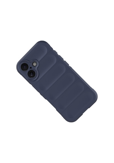 Apple iPhone Uyumlu 16 Kılıf Kamera Korumalı Esnek Silikon Parmak Şeritli Pazarplus Koyu Yeşil