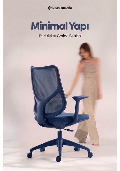 Seul Ergonomik Çalışma Sandalyesi - Mavi