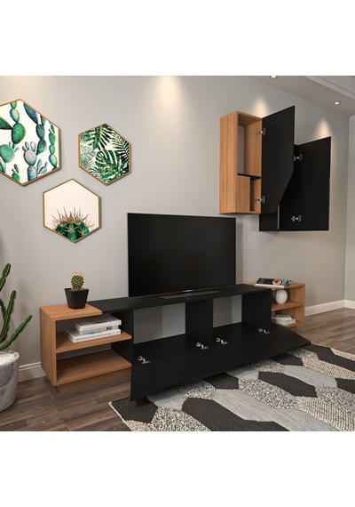 Zebra Tv Ünitesi Siyah Teak Zebra Tv Ünitesi Siyah Teak