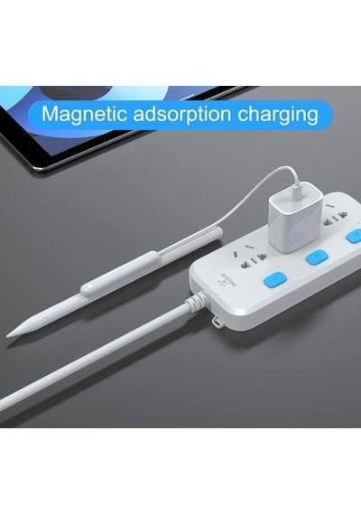 Apple Pencil 2. Nesil İle Uyumlu Masaüstü Manyetik Type-c Şarj Cihazı Beyaz 35cm Kablo Uzunluğu İpad Pencil Kalem İle Uyumlu Manyetik Şarj Kablosu