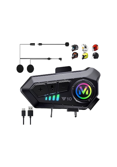 AbbRuch Y10 Bluetooth Intercım Motosiklet Kulaklığı