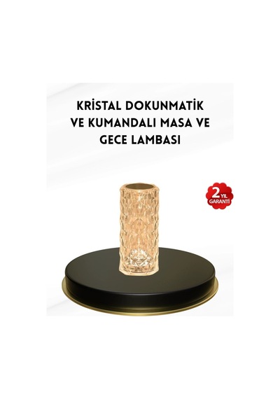Kristal Tasarımlı Rgb Led Gece Lambası - Kumandalı, Renk Değiştiren Dekoratif Işık Diğer
