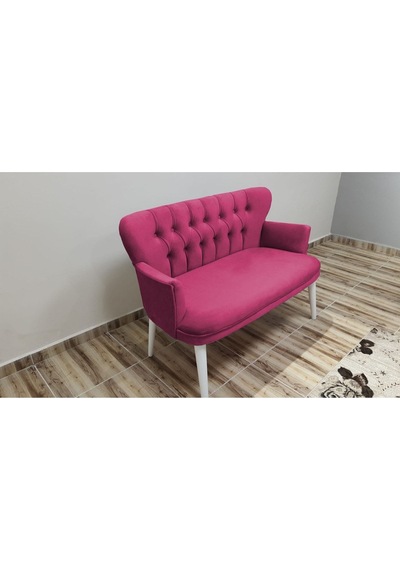 Azra Mobilya Ikili Balkon Koltugu - Kanepe - Bekleme Koltugu -cay Seti Koltugu -berjer- Fuşya Fuşya