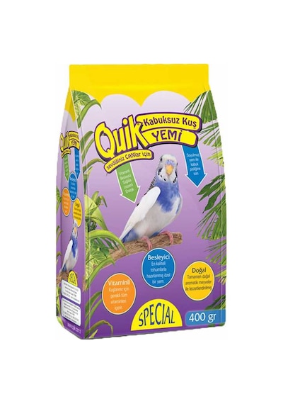 Quik Special Kabuksuz Kuş Yemi 400gr 8'li