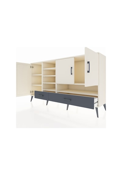 Hyperion Konsol 8 Raflı 2 Çekmeceli 3 Kapaklı 176x44x99 Aytaşı-ay Aytaşı-aytaşı/antrasit Hyperion Konsol 8 Raflı 2 Çekmeceli 3 Kapaklı 176x44x99 Aytaşı-ay Aytaşı-aytaşı/antrasit