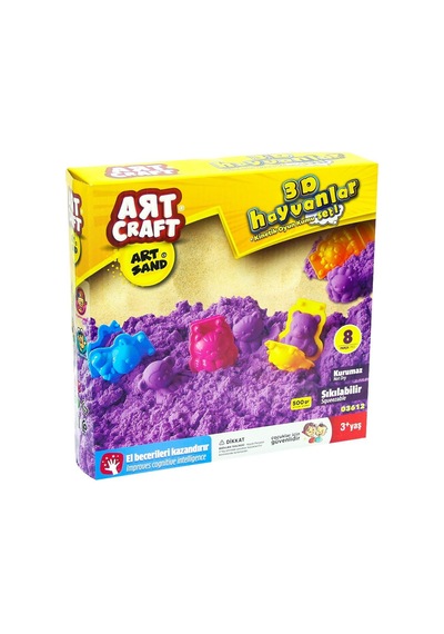 Dede Art Craft 3D Hayvanlar Kinetik Kum Seti 500gr