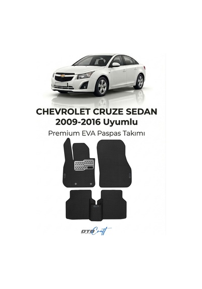 OtoCraft Chevrolet Cruze Sedan 2009-2016 Araca Özel 3d Havuzlu Eva Paspas Tam Set 5 Parça