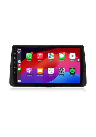 Fiat Egea Araç Multimedya Android Ekran Carplay Navigasyon Double Teyp 4+64 9" 20-21 Black Cadence 9"