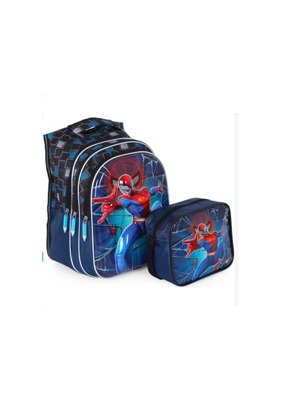 Lilymoon Spider-man Çocuk Okul Çantası Seti 3 Gözlü Lacivert