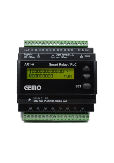 Gemo Ar1-a-24vdc ,24vdc 12d/8r Plc Cpu Modül