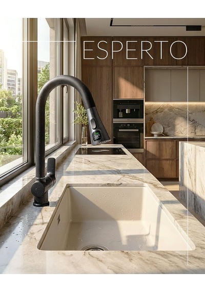 Esperto Black Spiralli Kuğu Evye Bataryası Acar 32.01.331 Siyah