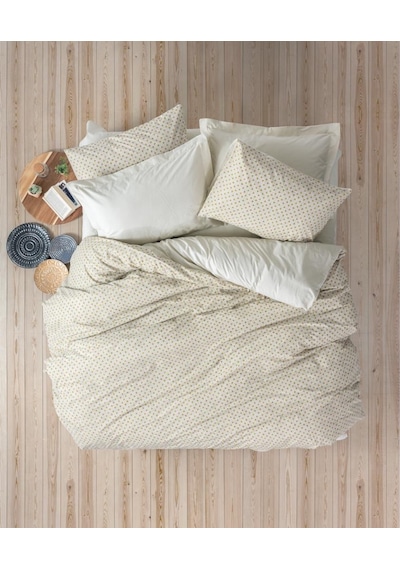 Cotton Box Petite Çift Kişilik Nevresim Takımı Jot Bej Çok Renkli