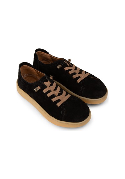 Deery Kadın Hakiki Süet Siyah Sneaker Ayakkabı - Se605zsyhc02