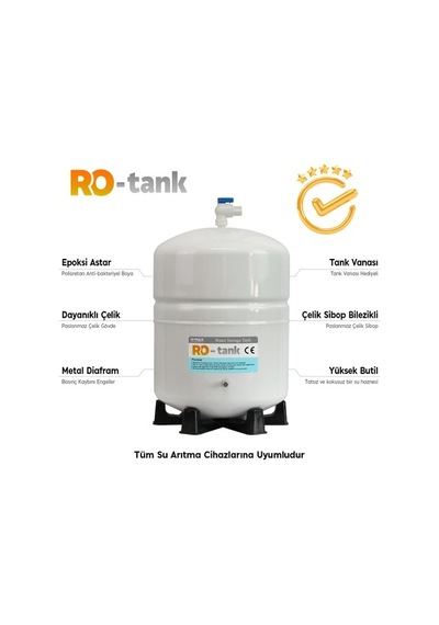 Hanedan Metal Tank 8 LT 2.2 Galon Su Arıtma Tankı Hanedan Metal Tank 8 LT 2.2 Galon Su Arıtma Tankı